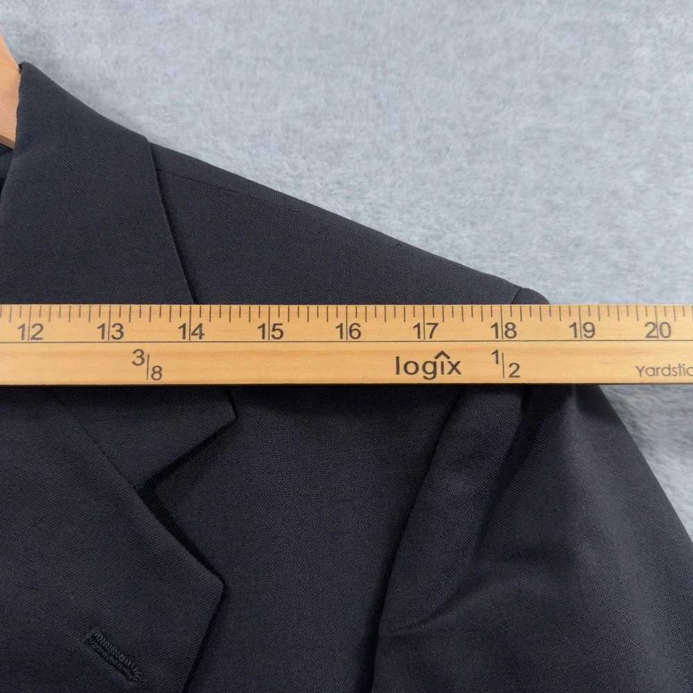 Botany 500 Suit Mens 42 Navy Blue Gold Button Sport Coat Made in USA